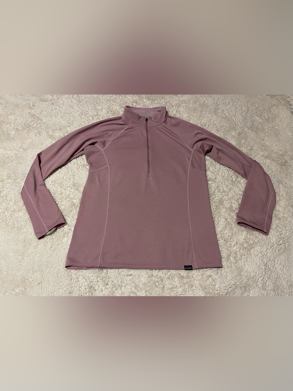 Patagonia Capilene 1/4 Zip Pullover Womens Medium Mauve Pink Top